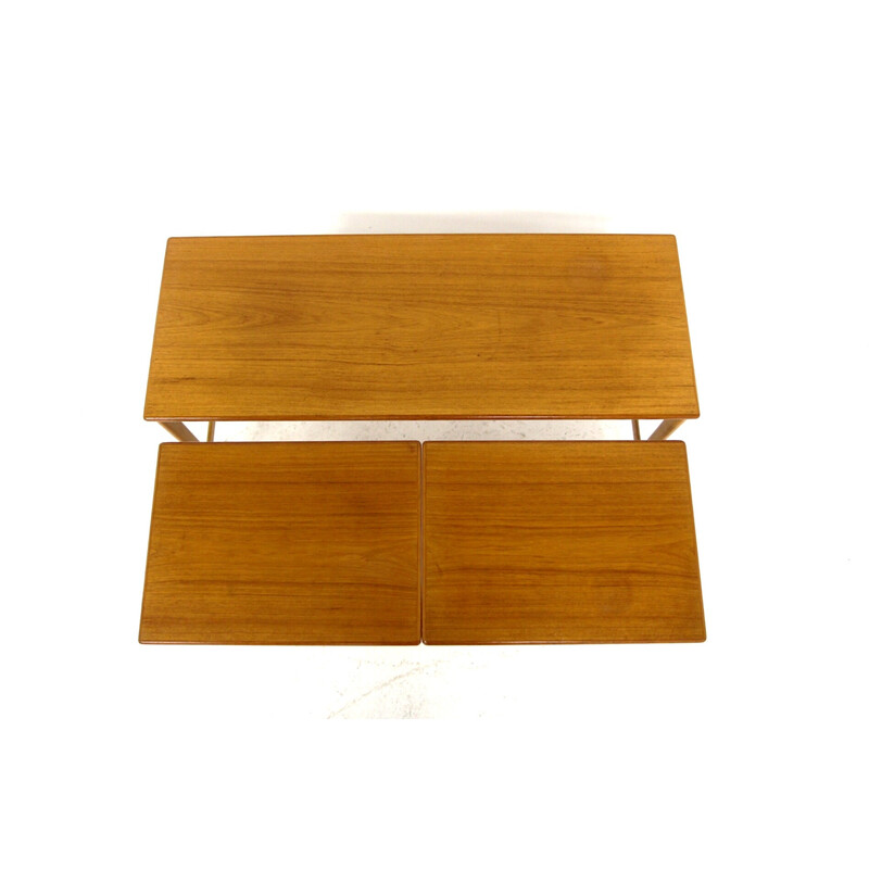 Vintage teak nesting tables, Sweden 1960s