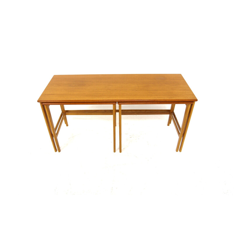 Vintage teak nesting tables, Sweden 1960s