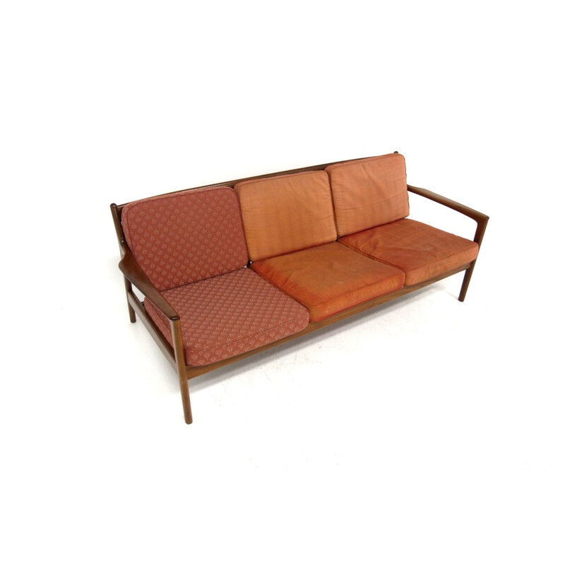 Vintage-Sofa "Usa 75" in Walnuss von Folke Ohlsson für Bodafors, Schweden 1960