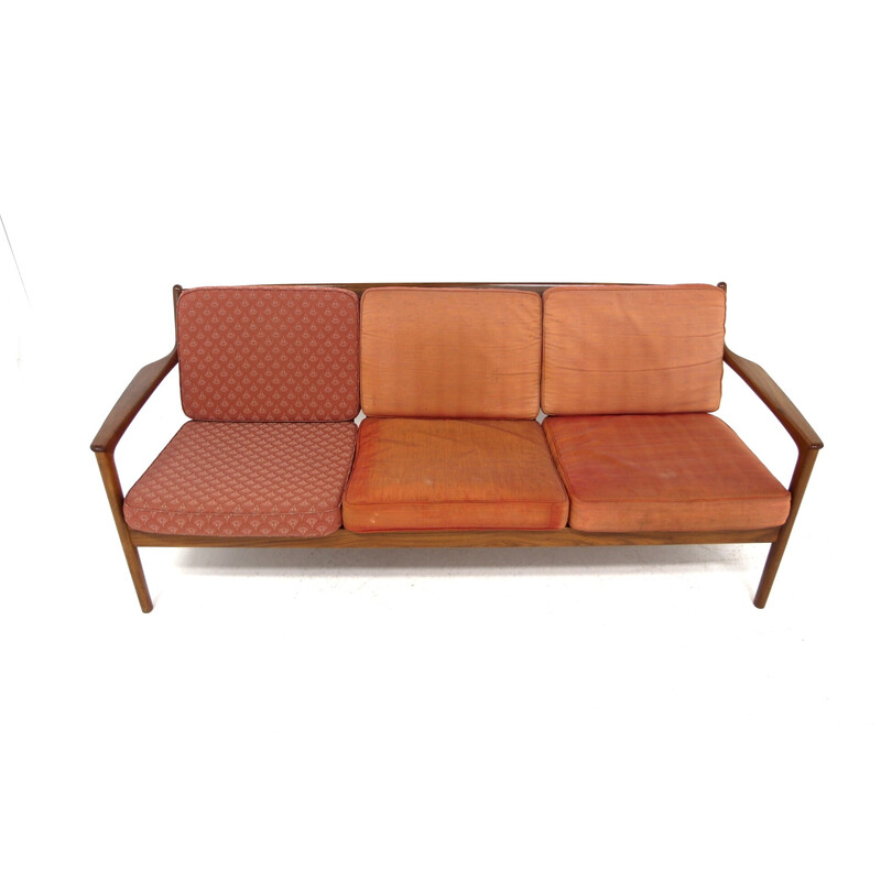 Vintage "Usa 75" sofa in walnut by Folke Ohlsson for Bodafors, Sweden 1960s