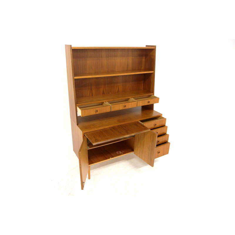 Vintage teak and beech bookcase, Sweden 1960s