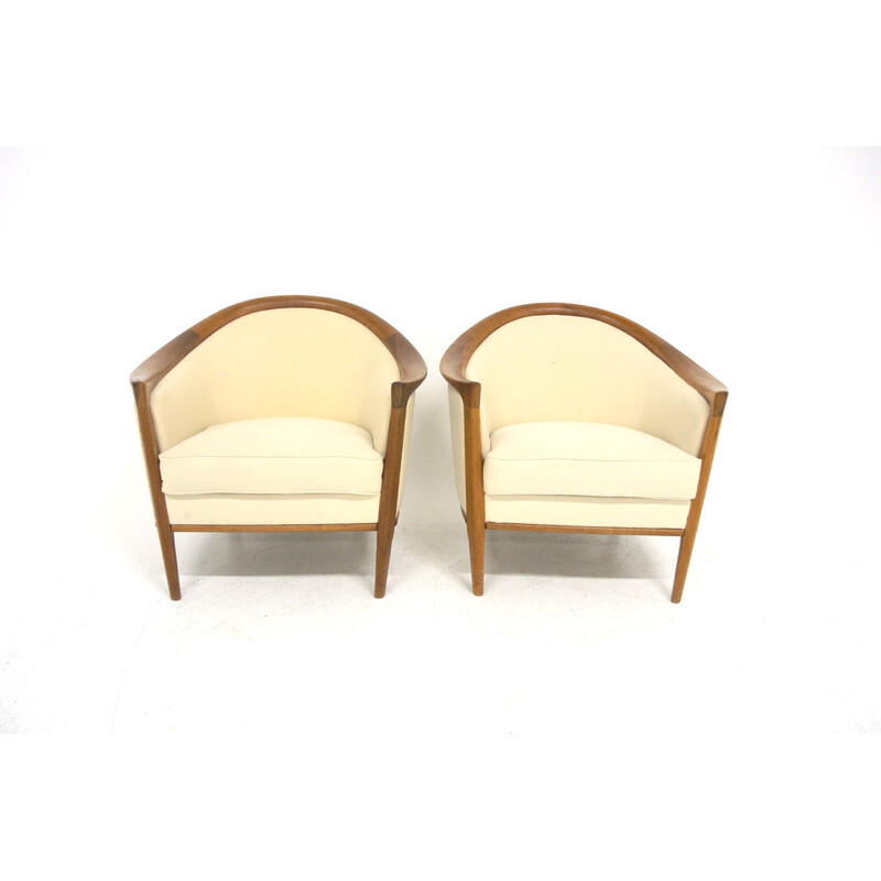 Paar vintage "Aristokrat" fauteuils voor Bröderna Andersson, Zweden 1960