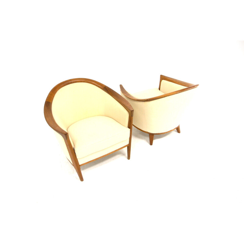 Pair of vintage "Aristokrat" armchairs for Bröderna Andersson, Sweden 1960s