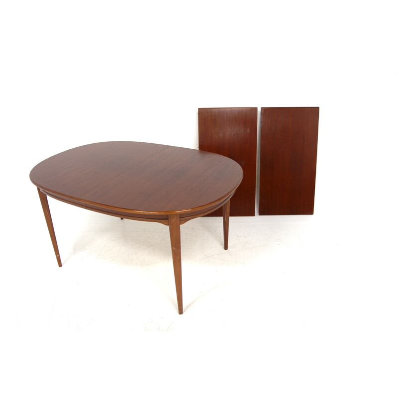 Vintage mahonie tafel met verlengstukken, Zweden 1960