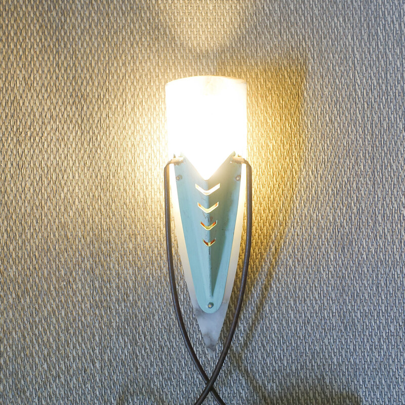 Coppia di lampade da parete vintage di Jean-François Crochet per Terzani, anni '80
