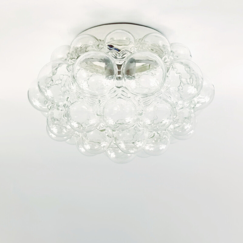 Mid-century bubble glass ceiling lamp by Helena Tynell for Limburg, Germany 1970s