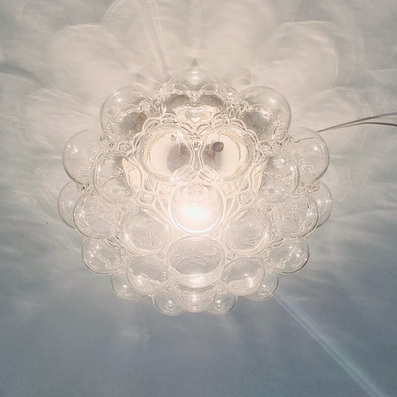 Mid-century bubble glass ceiling lamp by Helena Tynell for Limburg, Germany 1970s