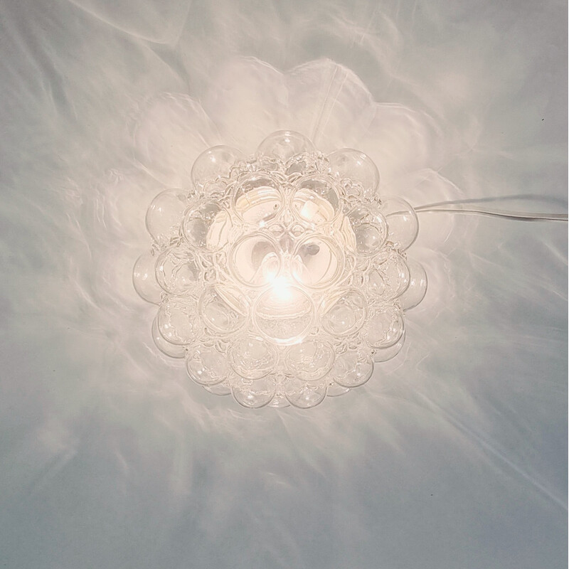 Mid-century bubble glass ceiling lamp by Helena Tynell for Limburg, Germany 1970s