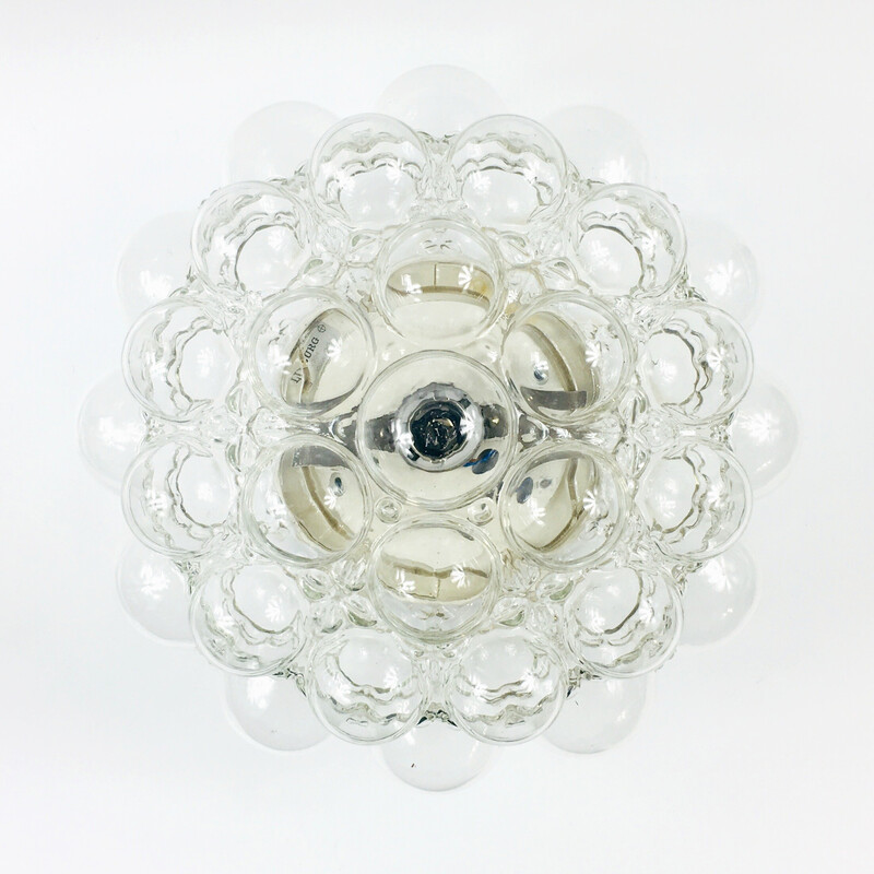 Mid-century bubble glass ceiling lamp by Helena Tynell for Limburg, Germany 1970s