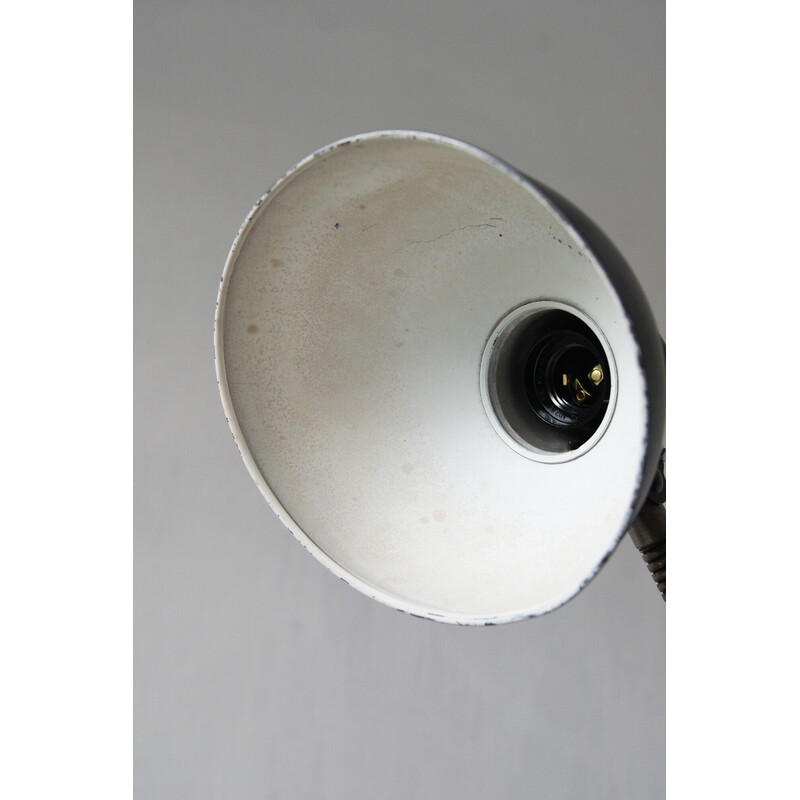 Lámpara de mesa negra vintage Bauhaus de Christian Dell para Kaiser Leuchten, años 50