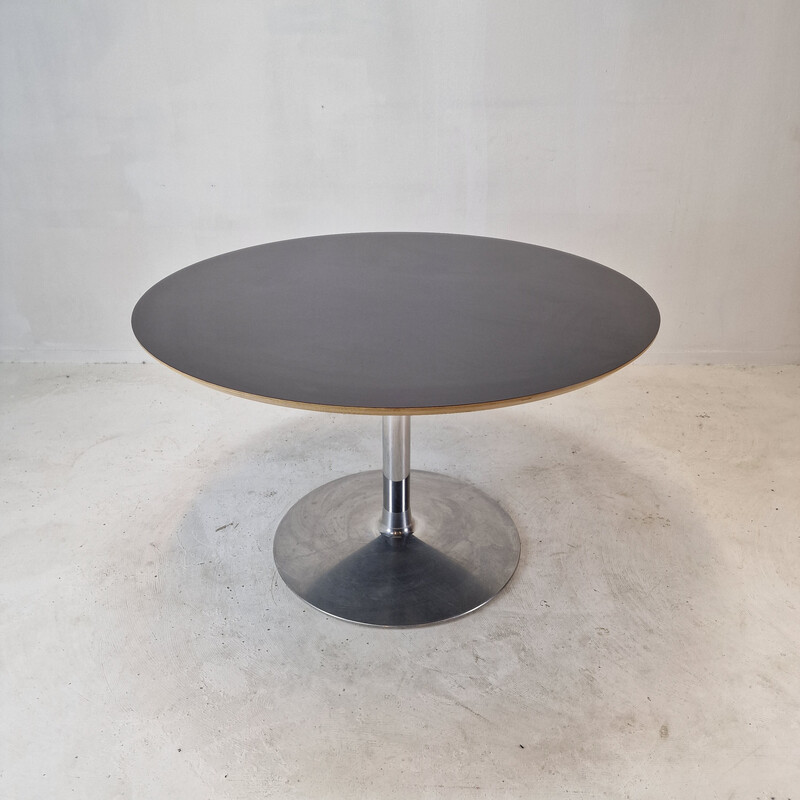 Vintage round dining table by Pierre Paulin for Artifort