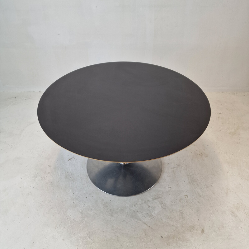 Vintage round dining table by Pierre Paulin for Artifort