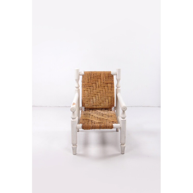 Vintage fauteuil van Adrian Audoux en Freda Minet voor Vibo, 1950