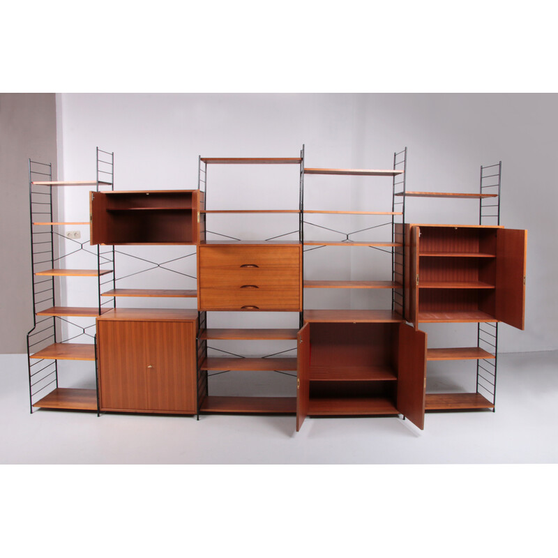 Vintage Whb wall unit in walnut, 1960