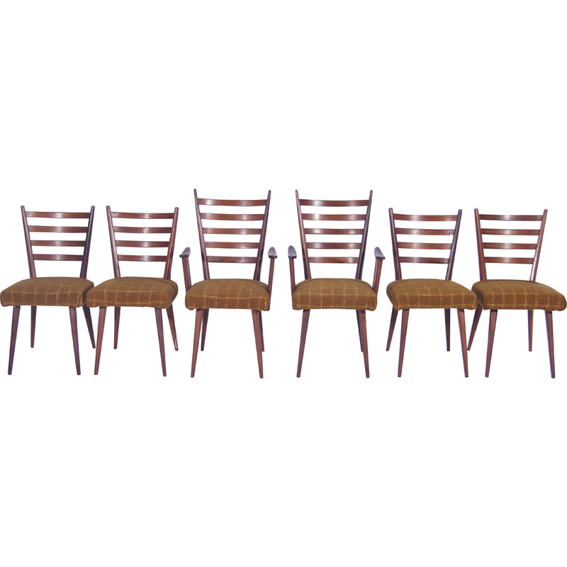 Ensemble de 6 chaises vintage en teck par Cees Braakman pour Pastoe, Pays-Bas 1950