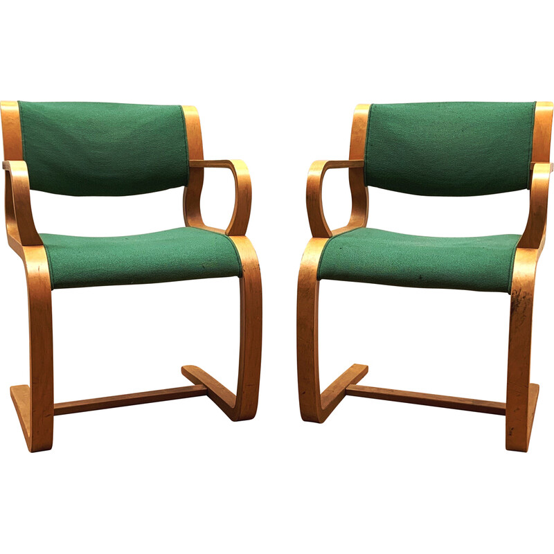 Pair of vintage canteliver chairs by Magnus Olesen