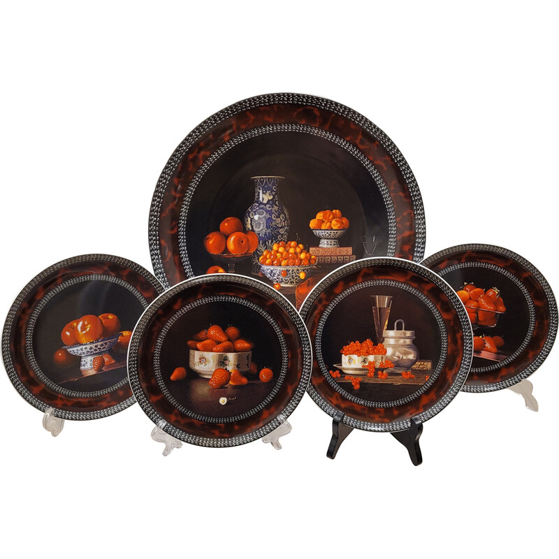 Vintage dessert set by Jean-Claude Chauray for Maison Bernardaud, France 1994