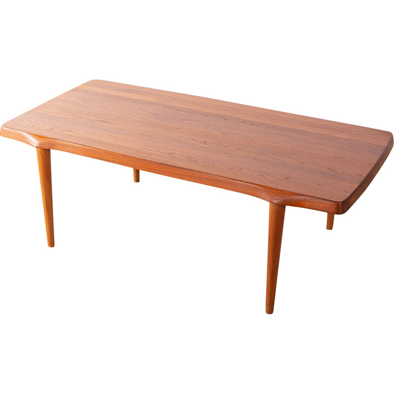 Mesa de café Vintage de teca de John Bone para Mikael Laursen, Dinamarca Anos 60