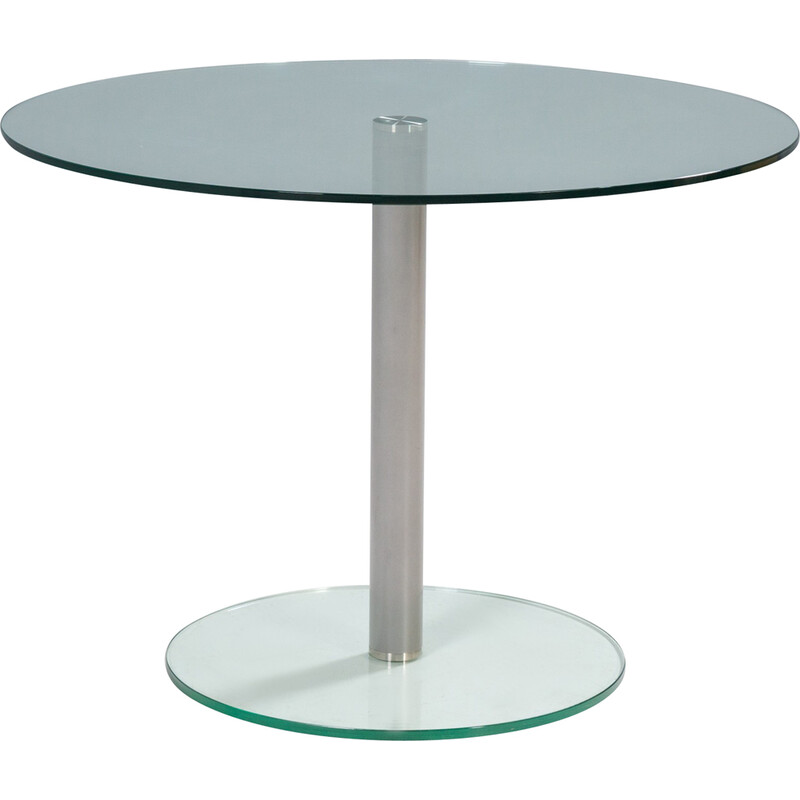 Vintage glazen ronde tafel van Sir Terence Conran