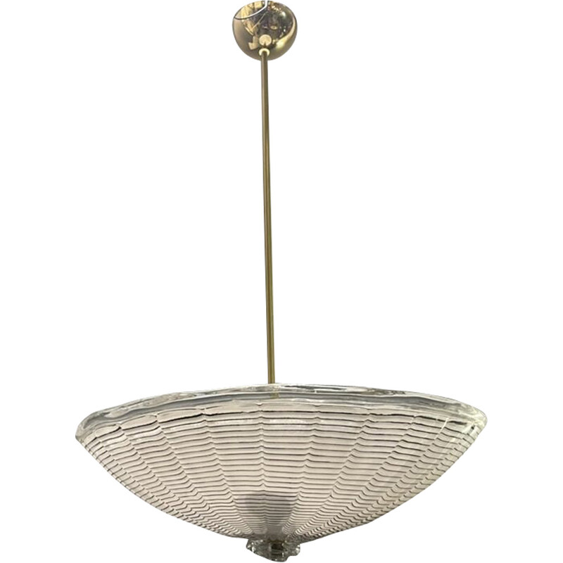 Vintage Murano glass pendant lamp, Italy 1980s