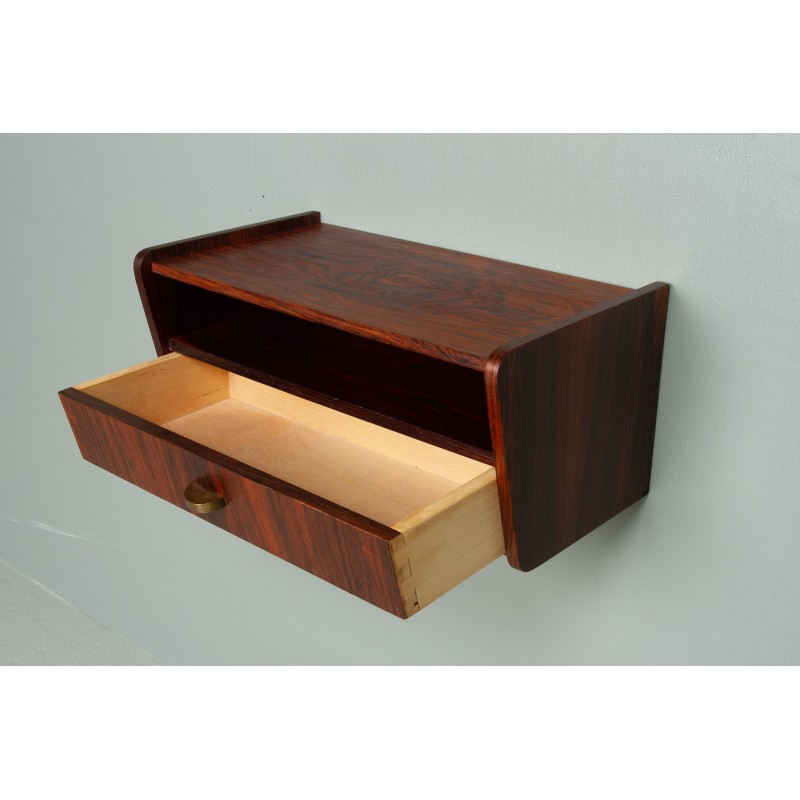 Vintage floating shelf in rosewood, Denmark 1960