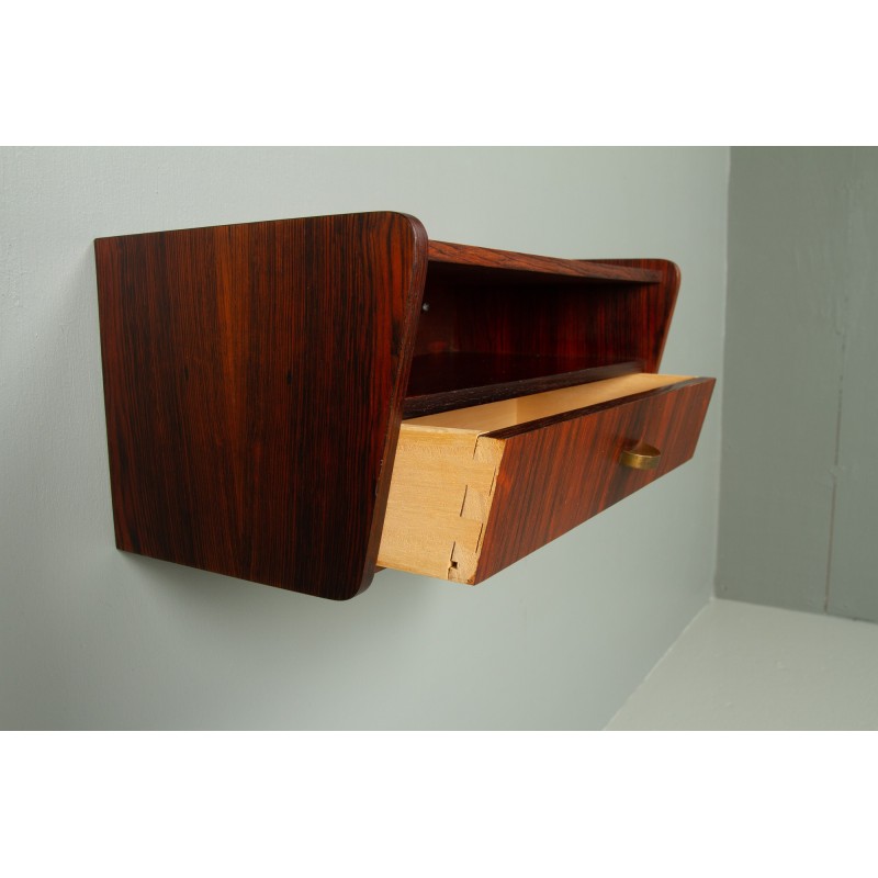 Vintage floating shelf in rosewood, Denmark 1960