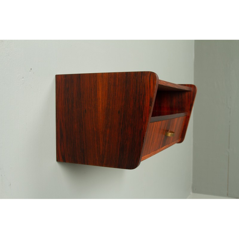 Vintage floating shelf in rosewood, Denmark 1960