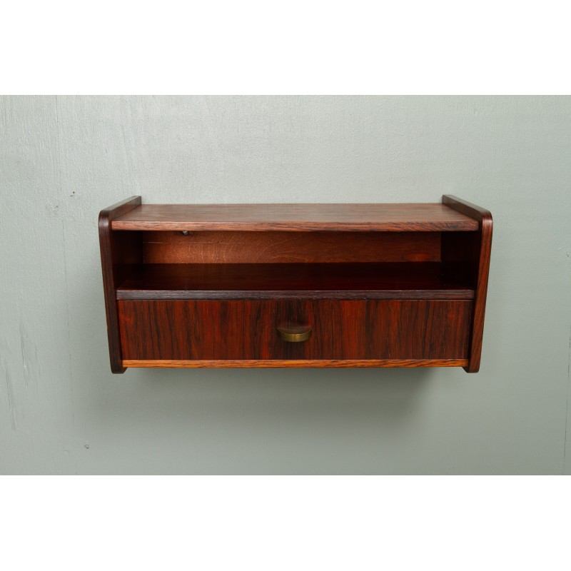 Vintage floating shelf in rosewood, Denmark 1960