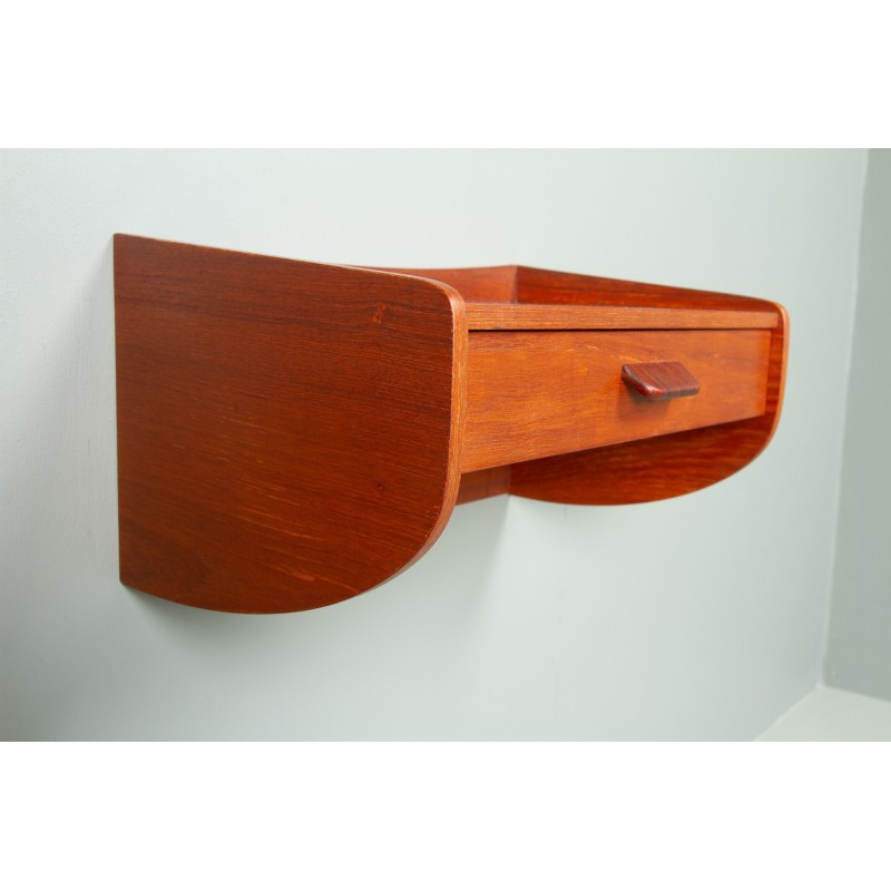 Vintage Danish wall shelf in teak, 1960s