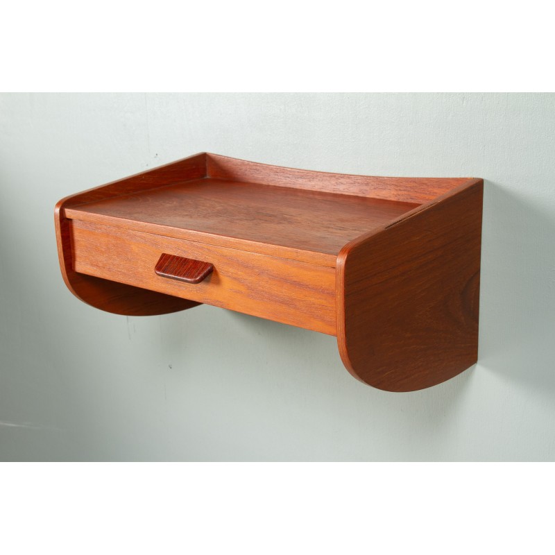 Vintage Danish wall shelf in teak, 1960s