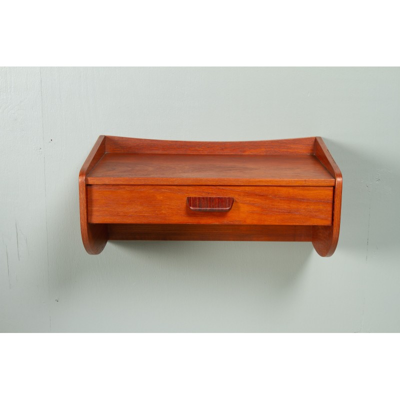 Vintage Danish wall shelf in teak, 1960s