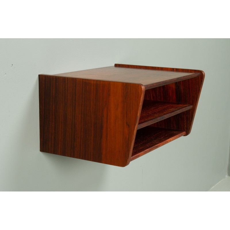 Vintage floating shelf in rosewood, Denmark 1960