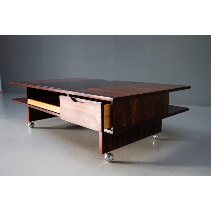 Table basse danoise vintage en palissandre, 1960