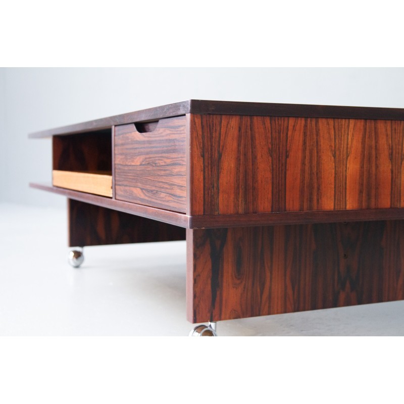 Table basse danoise vintage en palissandre, 1960