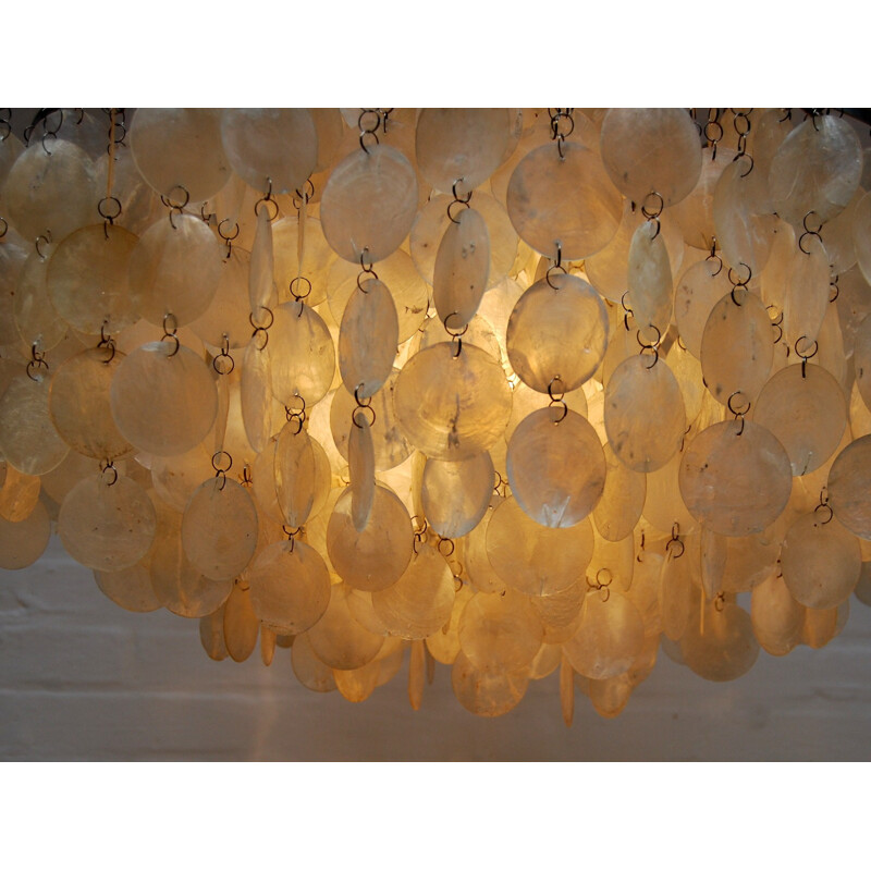  Hanging lamp in mother of pearl, Verner PANTON - 1980s