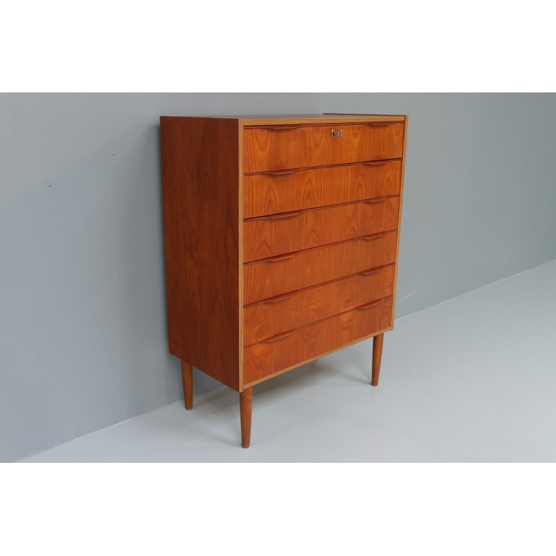 Vintage Danish teak chest of drawers, 1960s