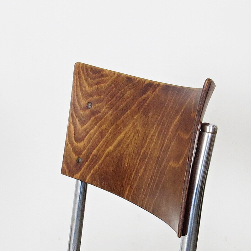 Paire de chaises tubulaires vintage par Mart Stam