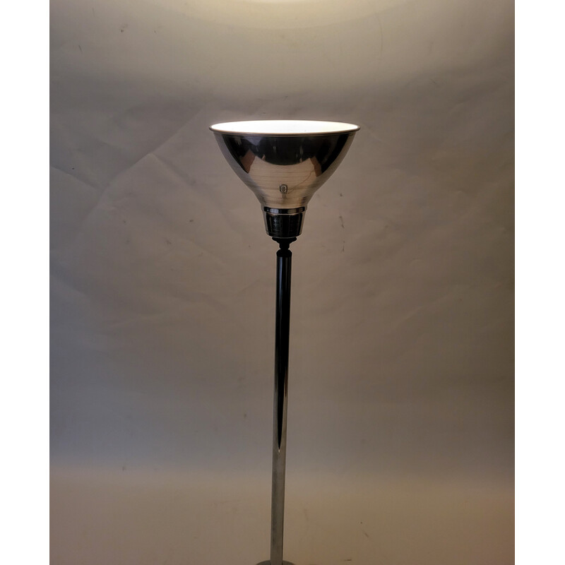 Lampe Art déco vintage en métal chromé, 1930