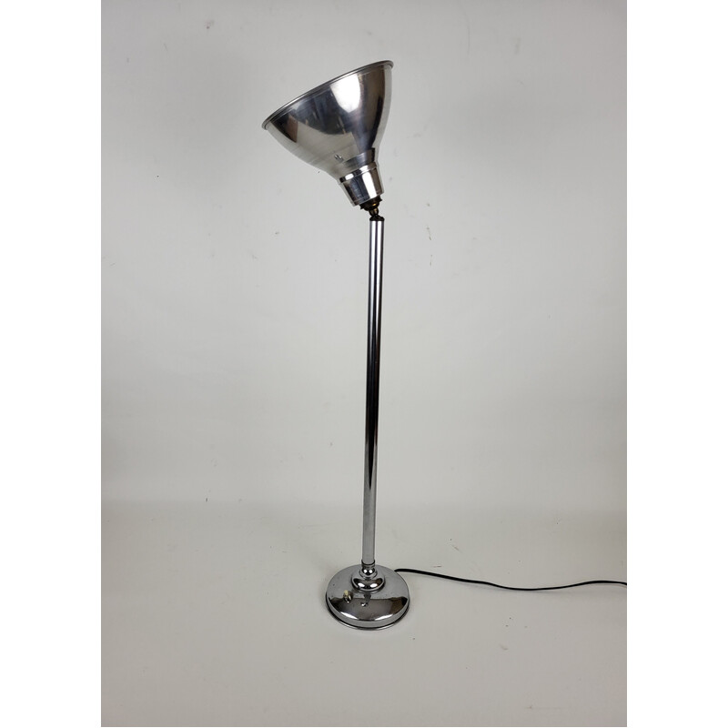 Vintage Art Deco lamp in chromed metal, 1930