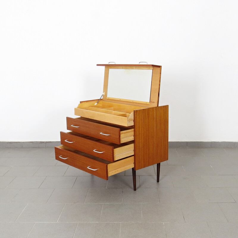 Vintage chest of drawers with dressing table by František Mezulánik
