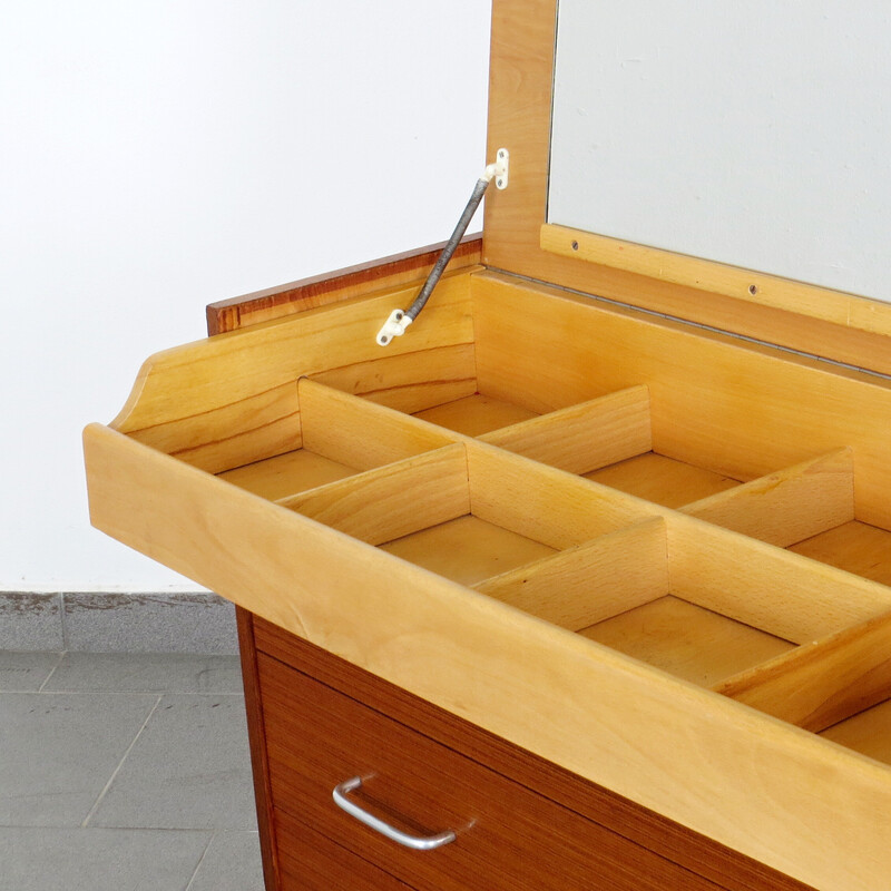 Vintage chest of drawers with dressing table by František Mezulánik