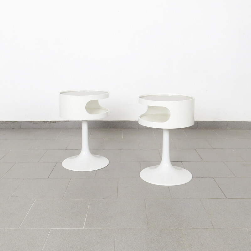 Pair of vintage side tables by Opal Möbel