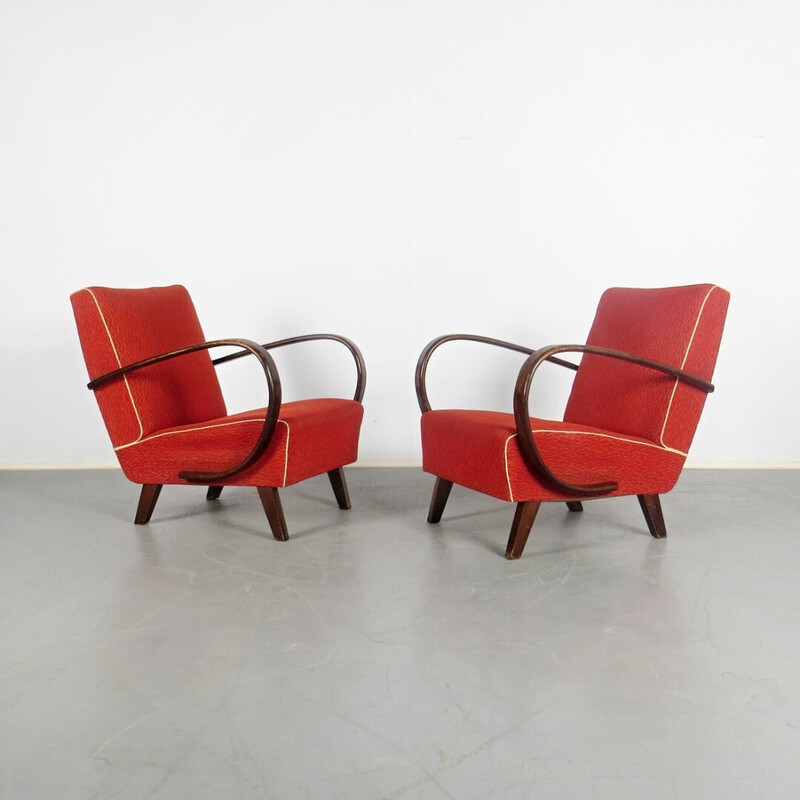Pair of vintage armchairs by Jindřich Halabala
