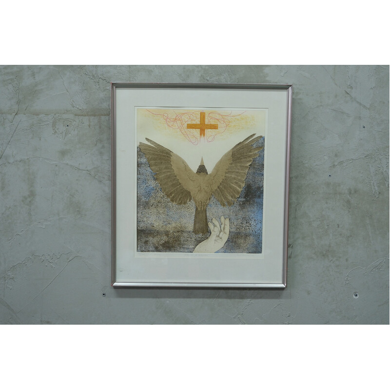 Vintage lithograph by Bertil Mauritzon, 1980-1982