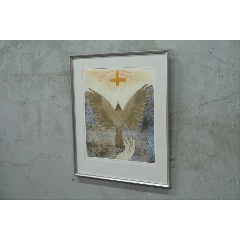 Vintage litho van Bertil Mauritzon, 1980-1982