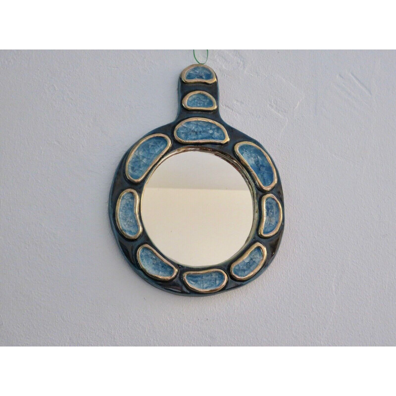 Vintage-Spiegel Mithé Espelt aus Keramik, 1960