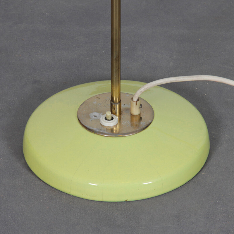 Vintage vloerlamp van metaal en glas, 1960