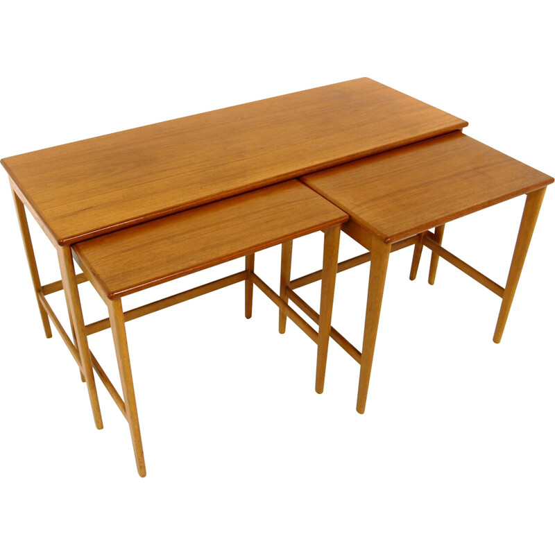 Vintage teak nesting tables, Sweden 1960s