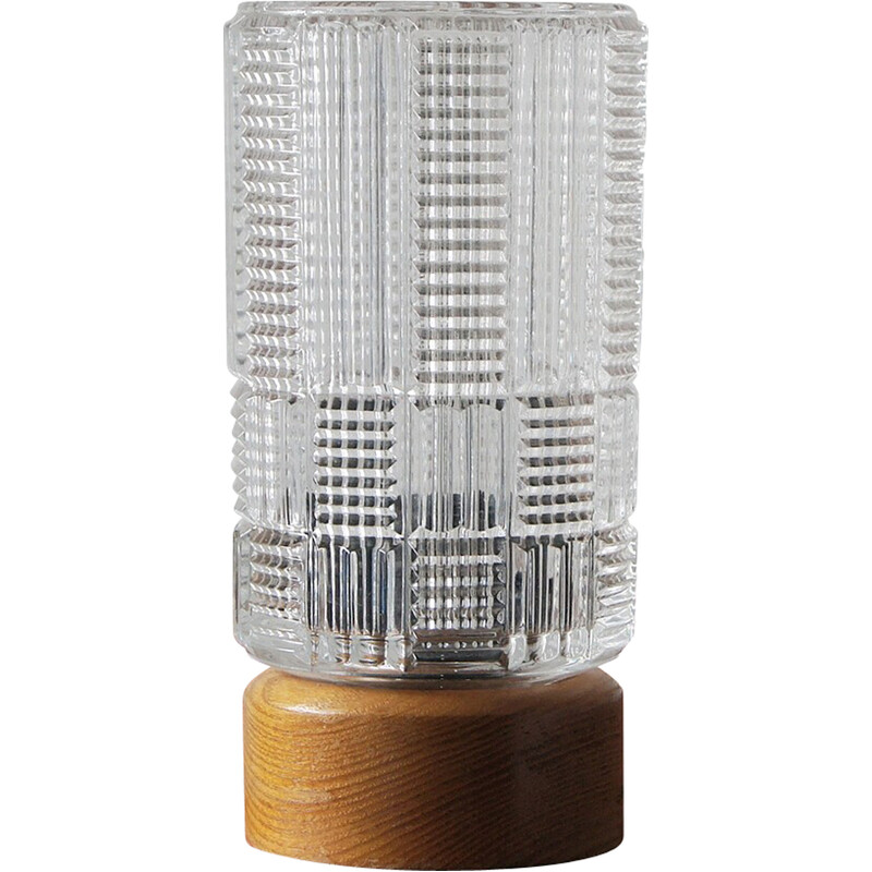 Tischlampe aus Kristallglas, 1960er Jahre