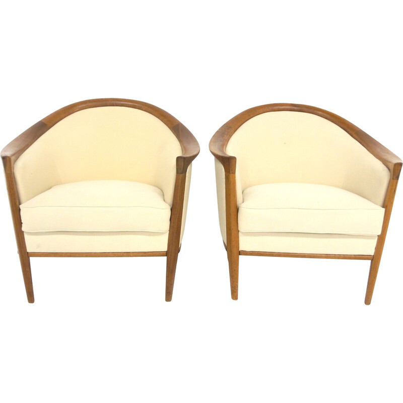 Pair of vintage "Aristokrat" armchairs for Bröderna Andersson, Sweden 1960s